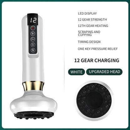 12 Gear Intelligent Suction Medical Cupping Set Beauty Massager Glass Jars anti Cellulite Cupping Vacuum Slimming Guasha Massage